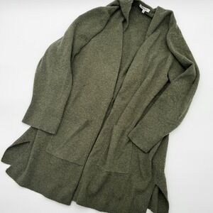 Madewell Cardigan Sweater Womens 3X Olive Green Heather Open Front With Pockets